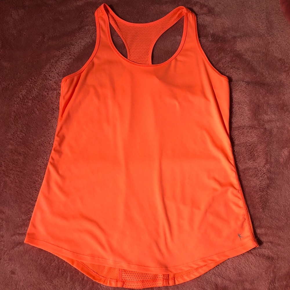 Orange athletic tank top
